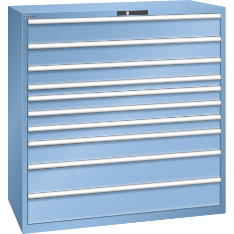 Armoire à tiroirs Lista 78 x 36E  H 145 x L 143,1 x P 72,5 cm 10 tiroirs Key Lock
