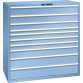 Armoire à tiroirs Lista 78 x 36E  H 145 x L 143,1 x P 72,5 cm 10 tiroirs Key Lock