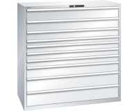 LISTA - Armoire à tiroirs (HxLxP) 145 x 143,1 x 72,5cm KEY Lock R7035