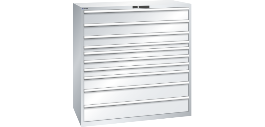 Armoire à tiroirs Lista 78 x 36E  H 145 x L 143,1 x P 72,5 cm 10 tiroirs Key Lock