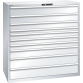 LISTA - Armoire à tiroirs 78x36E (LxPxH) 1431x725x1450mm 10 tiroirs (2x150/1x125/1x75/3x100/1x150/2x200) 200kg KEY Lock Gris clair RAL 7035