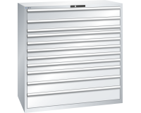 LISTA - Armoire à tiroirs (HxLxP) 145 x 143,1 x 72,5 cm KEY Lock R7035