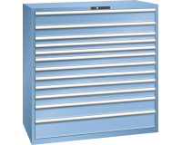 LISTA - Armoire à tiroirs (HxLxP) 145 x 143,1 x 72,5 cm KEY Lock R5012