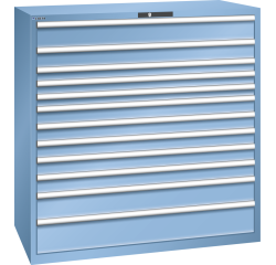 Armoire à tiroirs Lista 78 x 36E  H 145 x L 143,1 x P 72,5 cm 12 tiroirs Key Lock