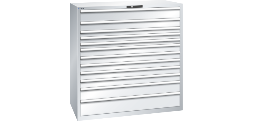 Armoire à tiroirs Lista 78 x 36E  H 145 x L 143,1 x P 72,5 cm 12 tiroirs Key Lock