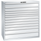 LISTA - Armoire à tiroirs 78x36E (LxPxH) 1431x725x1450mm 12 tiroirs (1x150/1x125/3x75/5x100/1x150/1x200) 200kg KEY Lock Gris clair RAL 7035