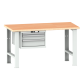 LISTA - Établi 27x27E (LxPxH) 2000x700x890mm 3 tiroirs (1x50/1x100/1x150) 75kg multiplex KEY Lock Gris clair RAL 7035