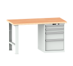 Lista - Établi 4 tiroirs plateau en multiplex H 84 x P 70 cm