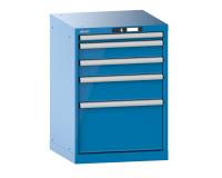 Armoire à tiroirs Lista 27x27E H 80 x L 56,4 x P 57,2 cm avec plusieurs tiroirs Key Lock