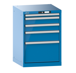 Armoire à tiroirs Lista 27x27E H 80 x L 56,4 x P 57,2 cm avec plusieurs tiroirs Key Lock