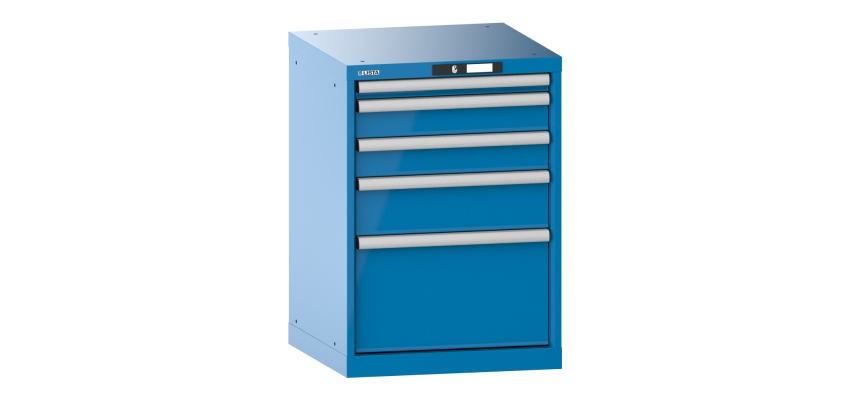 Armoire à tiroirs Lista 27x27E H 80 x L 56,4 x P 57,2 cm avec plusieurs tiroirs Key Lock