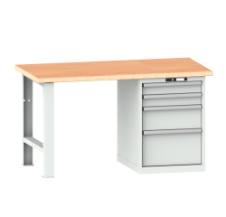 Lista - Établi 4 tiroirs plateau en multiplex H 84 x P 70 cm
