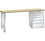 Lista - Établi 6 tiroirs plateau en multiplex H 89 x P 70 cm