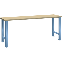 LISTA - Établi (LxPxH) 1500x800x900mm Hêtre Bleu clair RAL 5012
