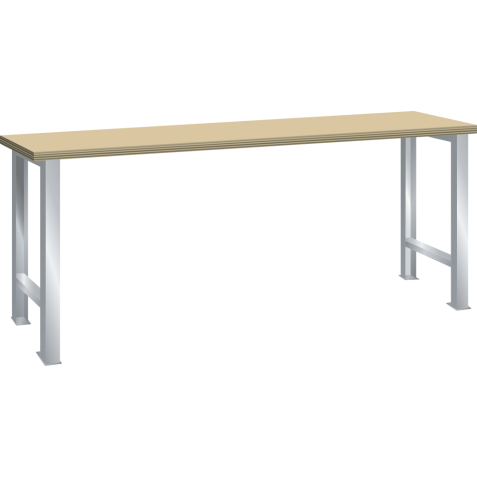 LISTA - Établi (LxPxH) 1500x800x900mm Hêtre Gris clair RAL 7035