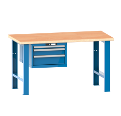 Lista - Établi 3 tiroirs plateau en multiplex P 75 cm