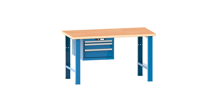 Lista - Établi 3 tiroirs plateau en multiplex P 75 cm