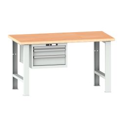 Lista - Établi 3 tiroirs plateau en multiplex P 75 cm