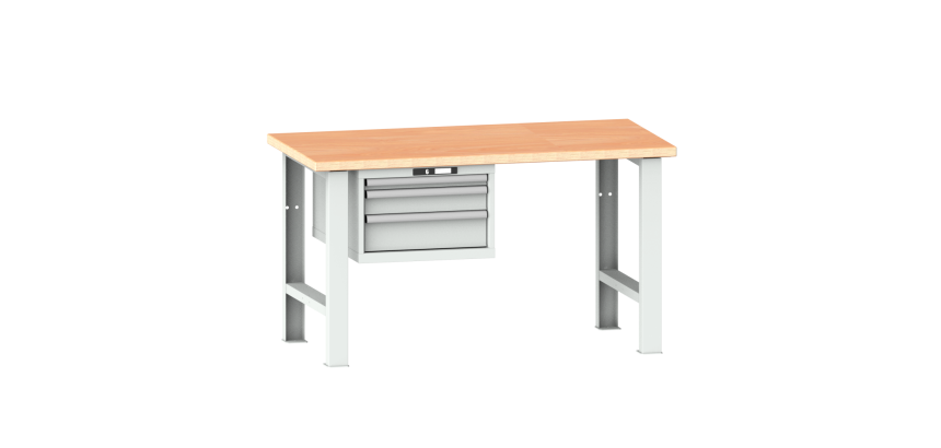 Lista - Établi 3 tiroirs plateau en multiplex P 75 cm