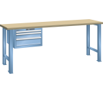 Lista - Établi 3 tiroirs plateau en hêtre P 80 cm