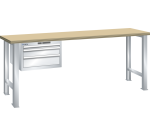 Lista - Établi 3 tiroirs plateau en hêtre P 80 cm