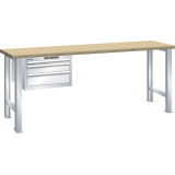 LISTA - Établi 27x36E (HxLxP) 90 x 200 x 80 cm Hêtre KEY Lock R7035