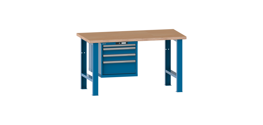 Lista - Établi 5 tiroirs plateau en multiplex P 75 cm - poids supporté 360 ou 600 Kg