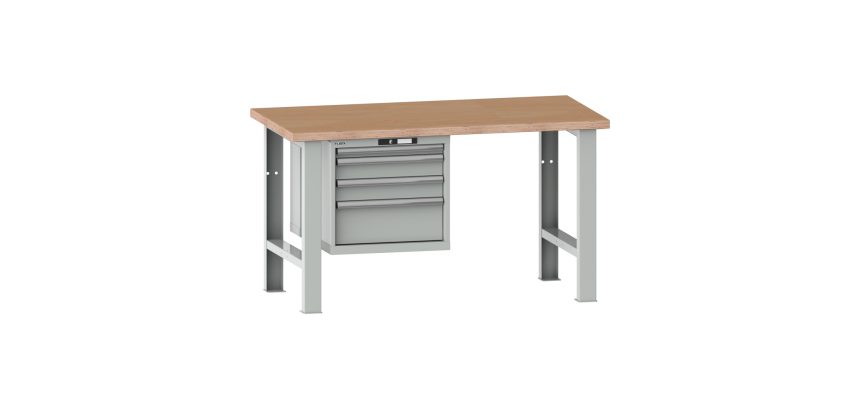 Lista - Établi 5 tiroirs plateau en multiplex P 75 cm - poids supporté 360 ou 600 Kg