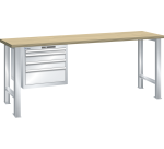 Lista - Établi 4 tiroirs plateau en hêtre P 80 cm