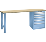 Lista - Établi 6 tiroirs plateau en multiplex H 89 x P 75 cm