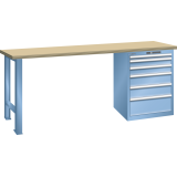 LISTA - Établi 27x36E (HxLxP) 90 x 200 x 80cm Hêtre KEY Lock R5012