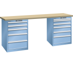 Lista - Établi 11 tiroirs plateau en multiplex P 75 cm