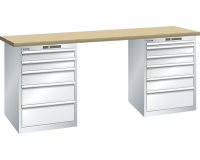 LISTA - Établi (HxLxP) 89 x 200 x 75cm Multiplex KEY Lock R7035