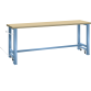 LISTA - Établi mobile (LxPxH) 2000x750x890-915mm roues en nylon Ø 100mm (escamotables) multiplex Bleu clair RAL 5012