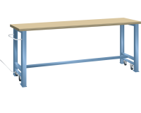 LISTA - Établi mobile (HxLxP) 84-86,5 x 200 x 75 cm Multiplex R5012
