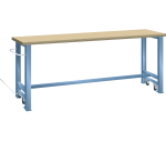 Établi mobile Lista 200 x 80 cm, plateau en hêtre massif