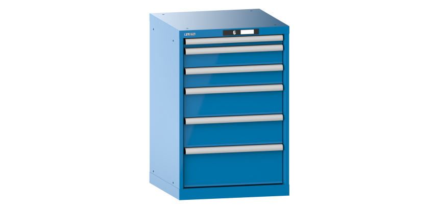 Armoire à tiroirs Lista 27x27E H 85 x L 56,4 x P 57,2 cm avec plusieurs tiroirs Key Lock