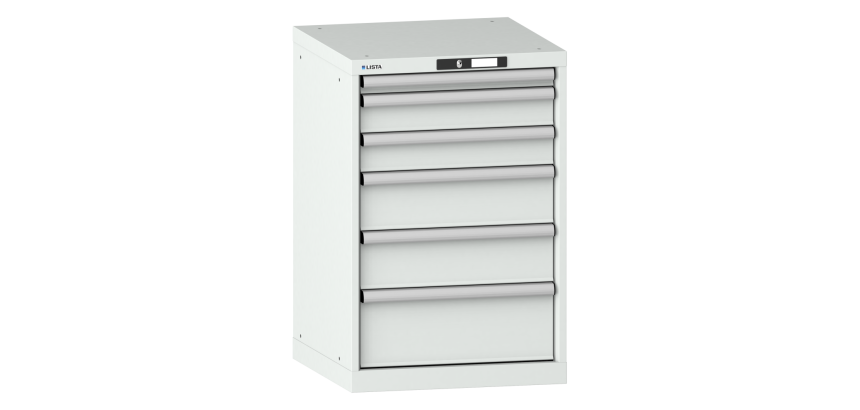 Armoire à tiroirs Lista 27x27E H 85 x L 56,4 x P 57,2 cm avec plusieurs tiroirs Key Lock