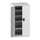 LISTA - Armoire à tiroirs avec portes battantes 36x36E (LxPxH) 717x753x1450mm 2 rayons extensibles (75kg), 3 rayons amovibles (200kg) KEY Lock Gris clair RAL 7035