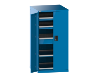 Armoire à portes battantes Lista 36x36E H 145 cm - 3 tiroirs + 2 rayons extensibles - charge 75 Kg