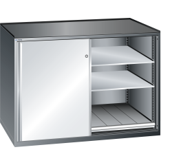 LISTA - Armoire à tiroirs 2x36x36E 2 rayons extensibles (75 Kg) + 2 rayons amovibles (200 Kg)