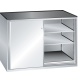 LISTA - Armoire à tiroirs avec portes coulissantes 2x36x36E (LxPxH) 1430x780x1020mm 2 rayons extensibles (75kg), 4 rayons amovibles (200kg) KEY Lock Gris clair RAL 7035