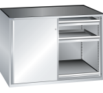 Armoire à portes battantes Lista 2 x 36 x 36E H 102 x L 143 x P 78 cm 4 tiroirs, 2 étagères extensibles Key Lock