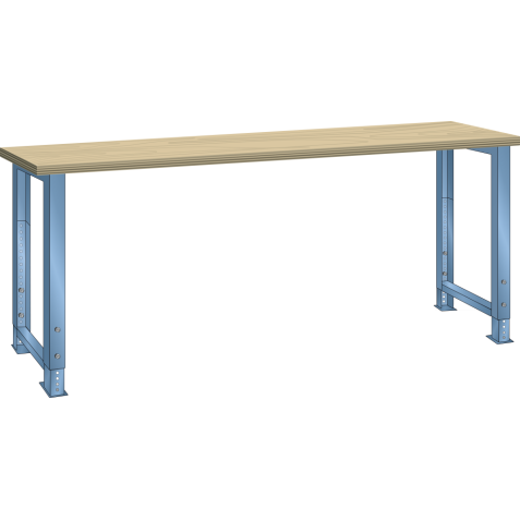 LISTA - Établi (LxPxH) 2000x750x740-1090mm Multiplex Bleu clair RAL 5012