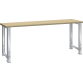LISTA - Établi (LxPxH) 2000x800x750-1100mm Hêtre Gris clair RAL 7035