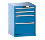 Armoire à tiroirs Lista 27x27E H 80 x L 56,4 x P 57,2 cm avec plusieurs tiroirs Key Lock