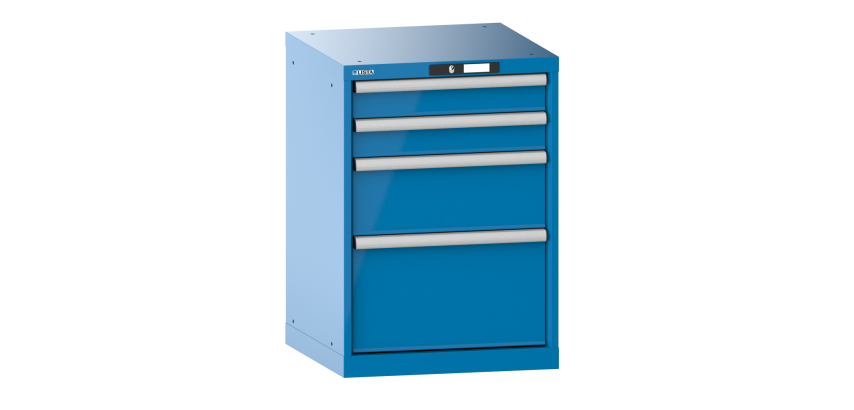 Armoire à tiroirs Lista 27x27E H 80 x L 56,4 x P 57,2 cm avec plusieurs tiroirs Key Lock