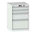 Armoire à tiroirs Lista 27x27E H 80 x L 56,4 x P 57,2 cm avec plusieurs tiroirs Key Lock