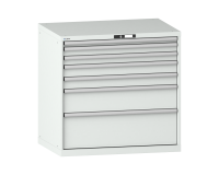 LISTA - Armoire à tiroirs (HxLxP) 100 x 102,3 x 72,5 cm KEY Lock R7035