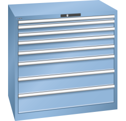 Armoire à tiroirs Lista 54 x 36E  H 100 x L 102,3 x P 72,5 cm 8 tiroirs Key Lock